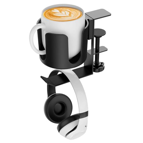 ZORBES® 2 in 1 Headphone Hanger with Desk Cup Holder ZORBES® 2 in 1 Headphone Hanger with Desk Cup Holder